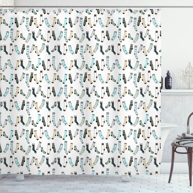 Rain of Socks Laundry Shower Curtain