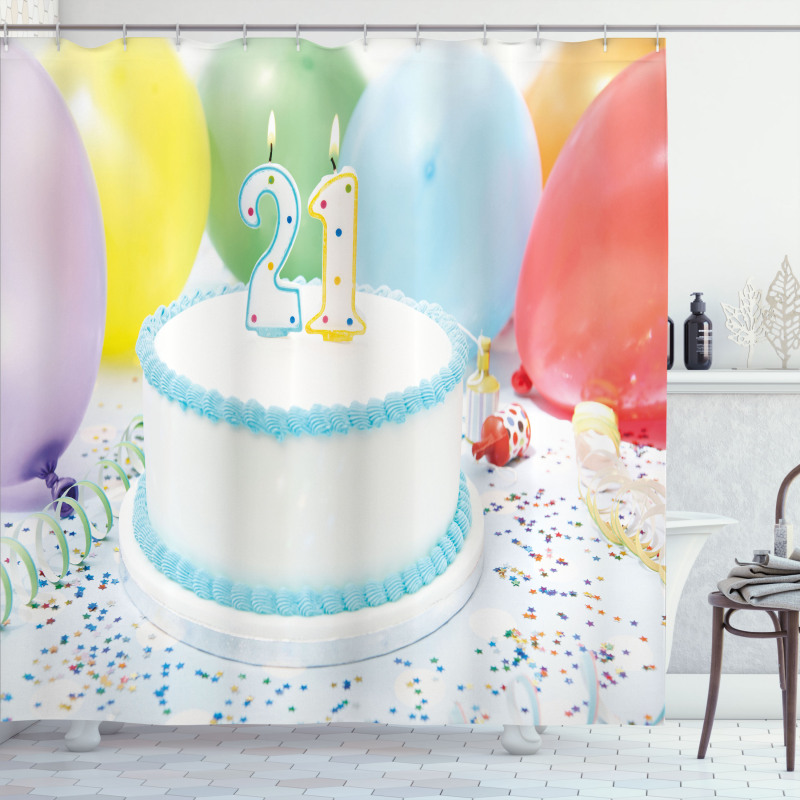 Colorful Ballons Shower Curtain