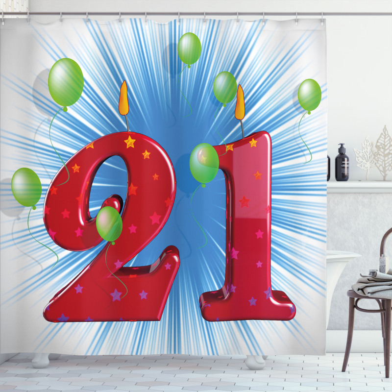 Abstract Balloons Shower Curtain