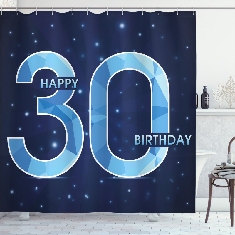 Modern Birthday Image Shower Curtain
