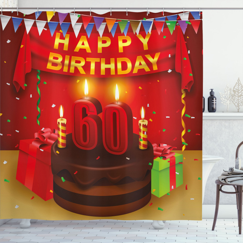 Birthday Party Cakes Shower Curtain