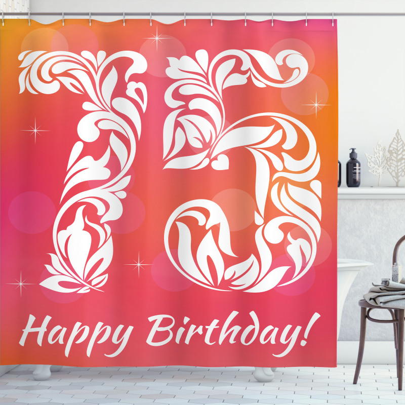 75 Swirls Shower Curtain