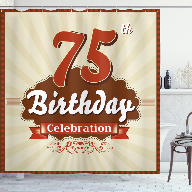 Birthday Age Number Shower Curtain