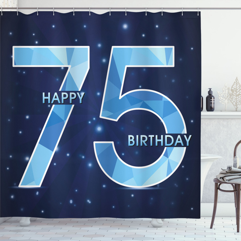 Birthday Theme Stars Shower Curtain