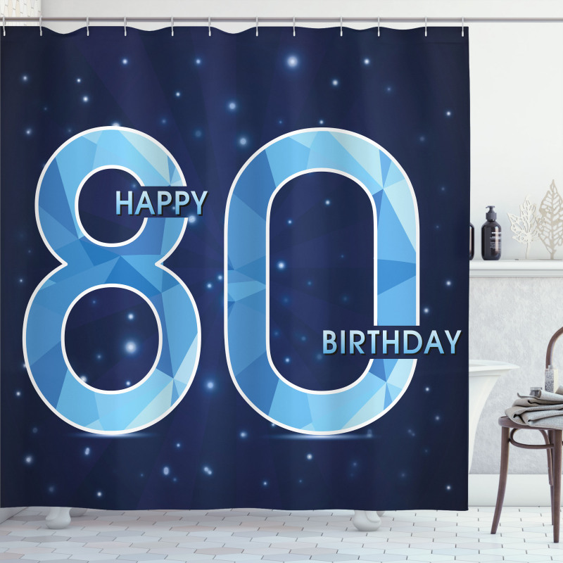Party Theme and Stars Shower Curtain