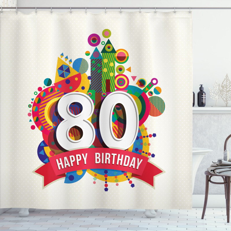 Ribbon Party Castle Shower Curtain