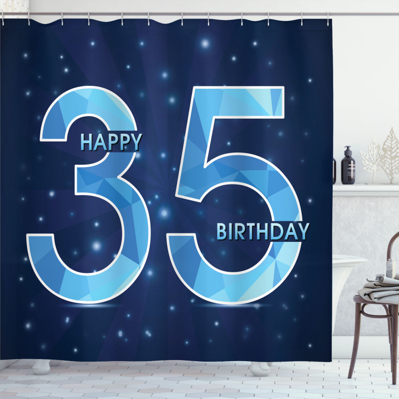 Thirthy 5 Modern Shower Curtain