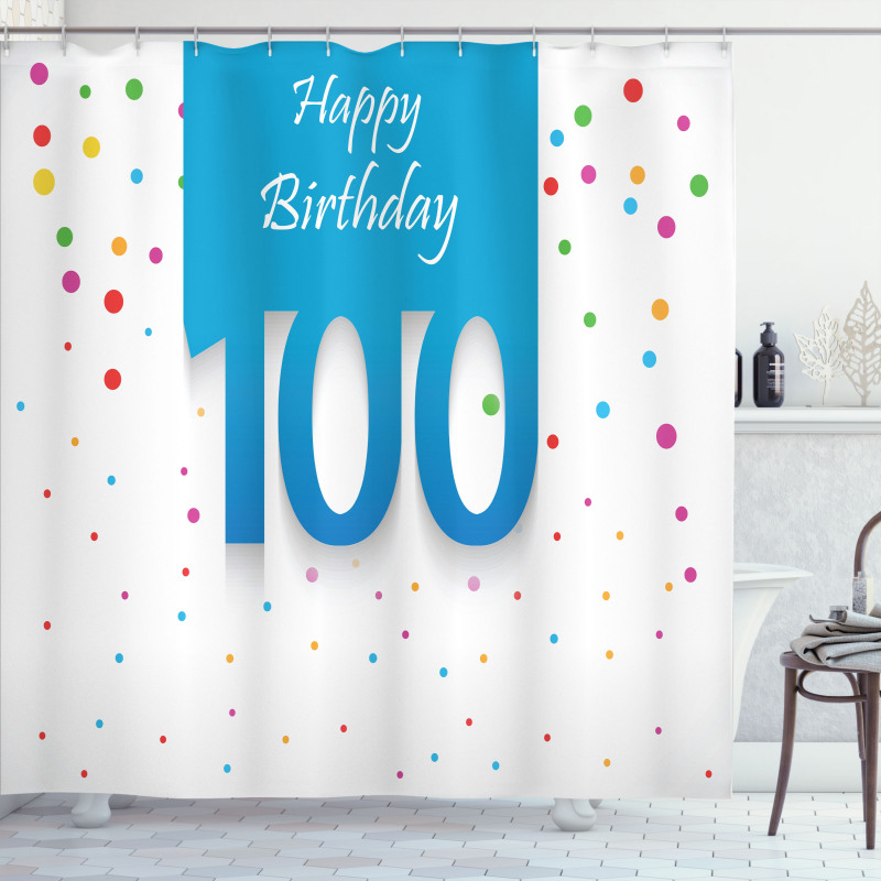 100 Years Birthday Shower Curtain