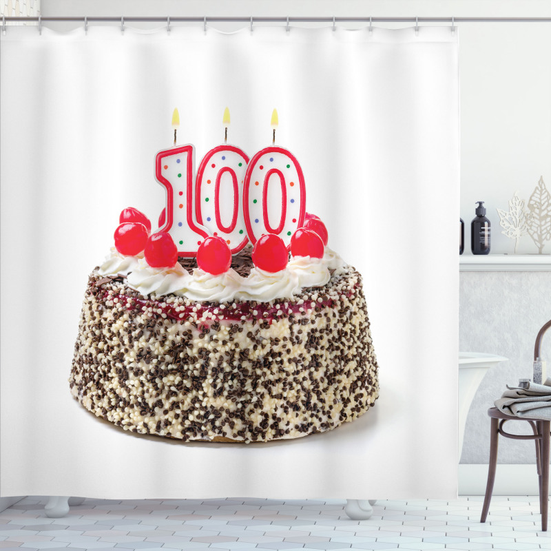 Cake and Candles Shower Curtain