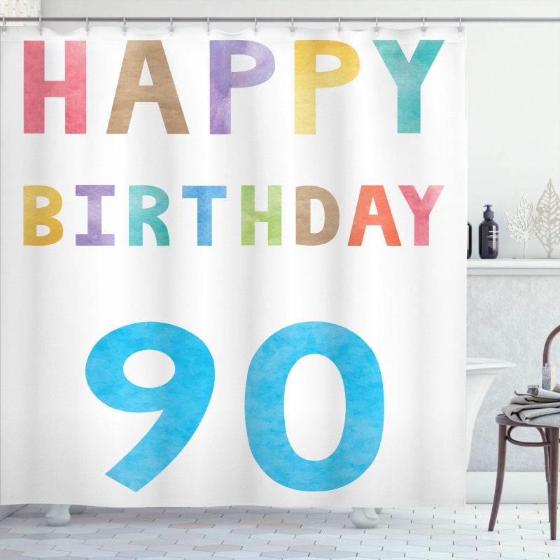 Happy 90th Birthday Shower Curtain