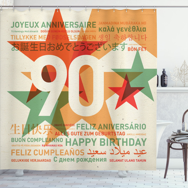 Old Age Celebrations Shower Curtain