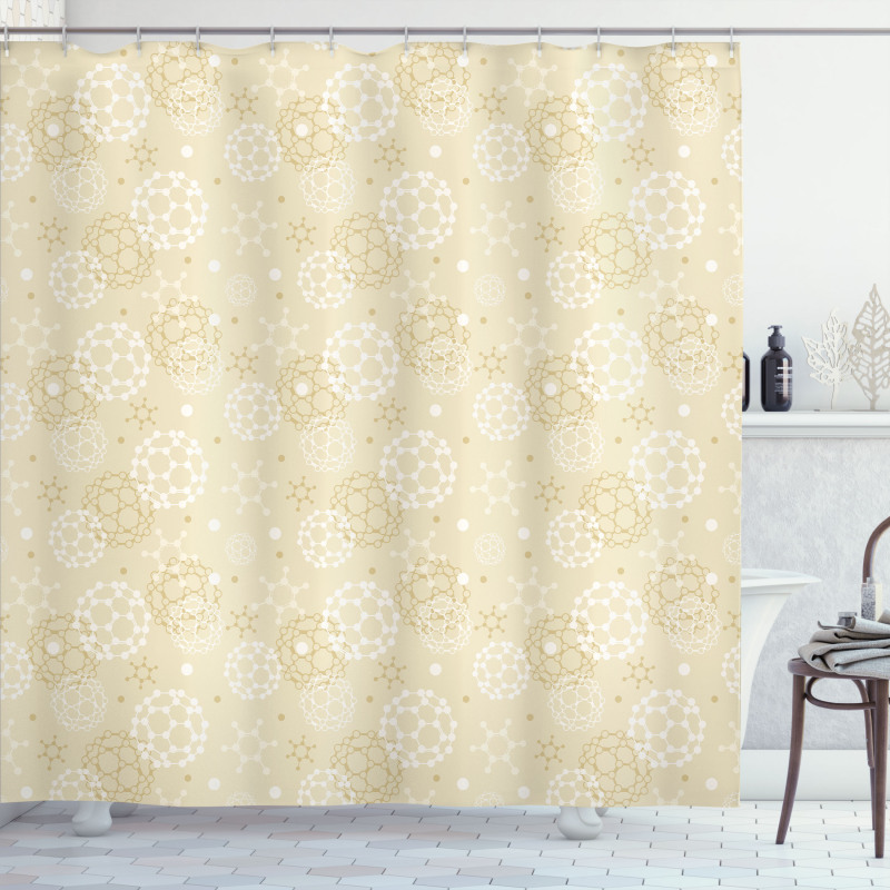 Science Molecule Motif Shower Curtain