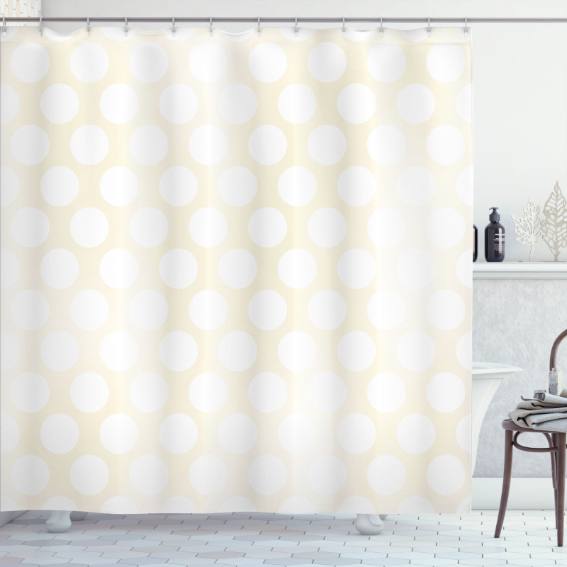 Large Polka Dots Circles Shower Curtain