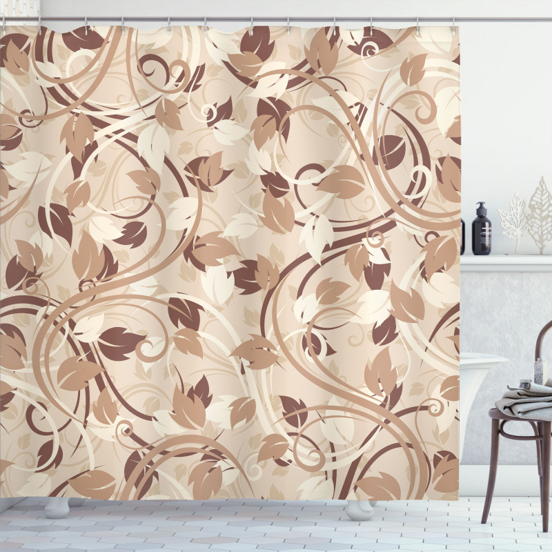 Autumn Leaves Branches Shower Curtain