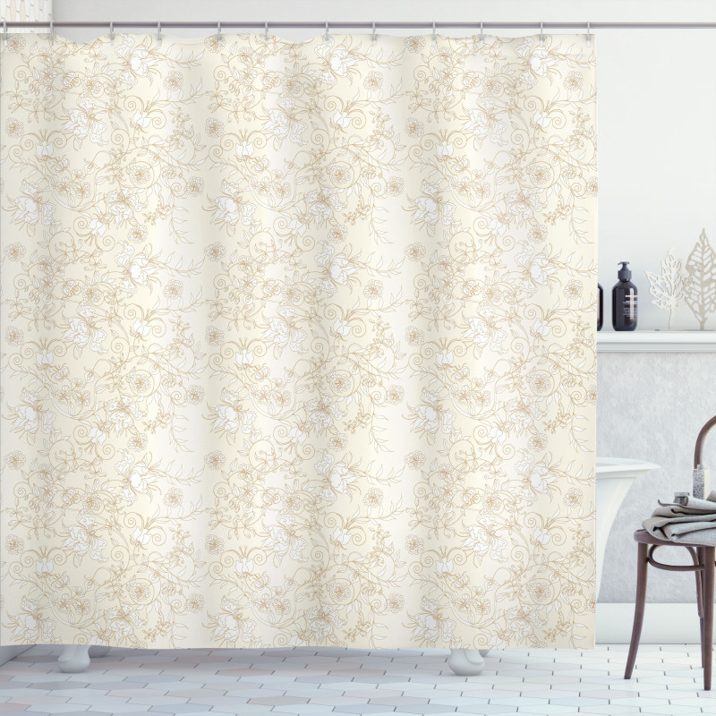 Floral Branches Botanical Shower Curtain
