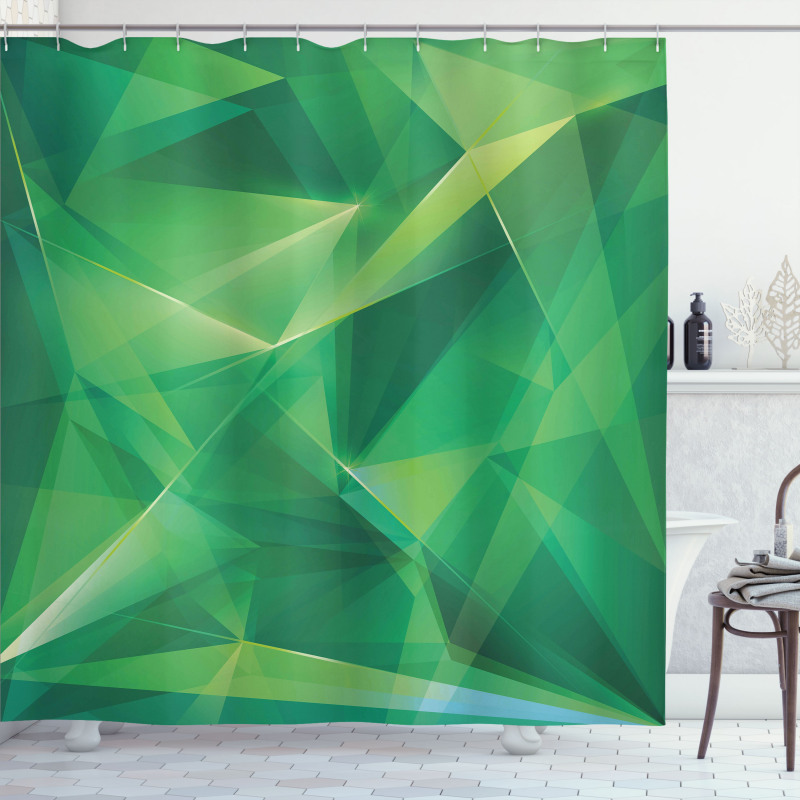 Geometric Crystal Shower Curtain