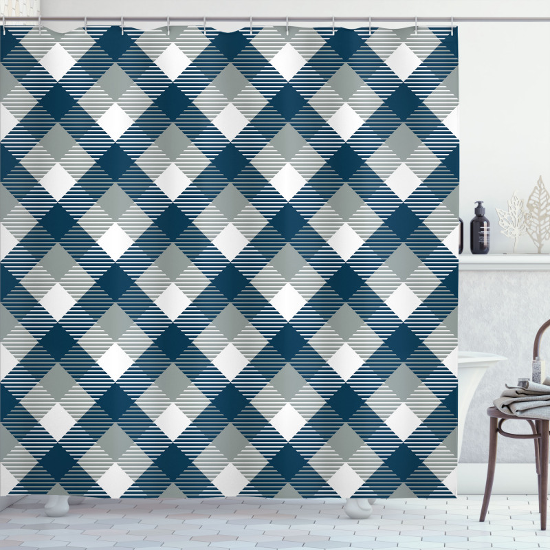 Checkered Tartan Shape Shower Curtain