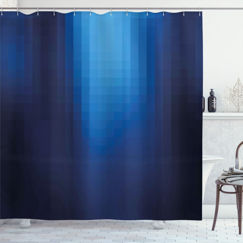 Blurry Mosaic Pixel Square Shower Curtain