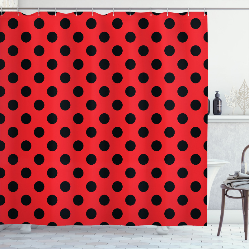 Pop Art Polka Dots Shower Curtain