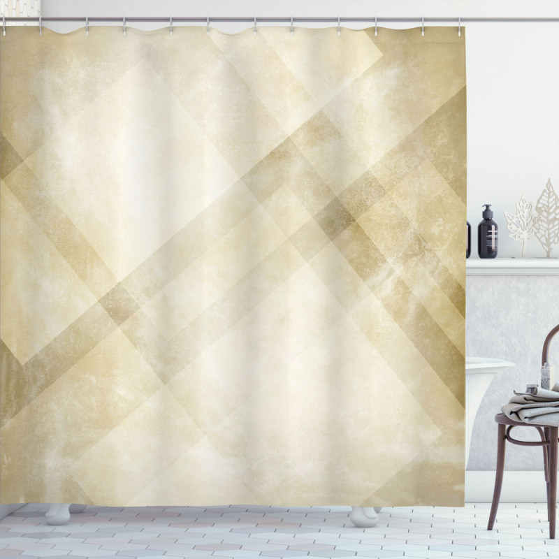 Striped Vintage Triangular Shower Curtain