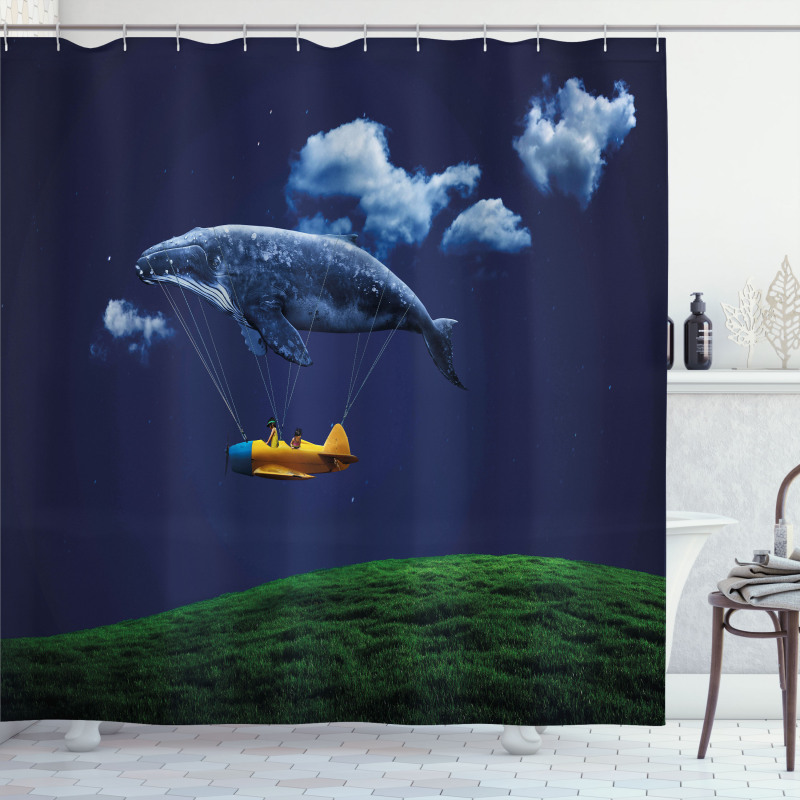 Nostalgic Airship Mystic Shower Curtain
