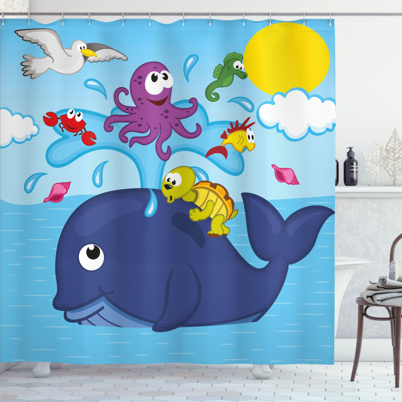 Marine Animals Shower Curtain