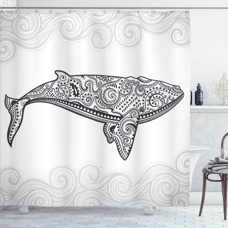 Big Fish Oriental Shower Curtain
