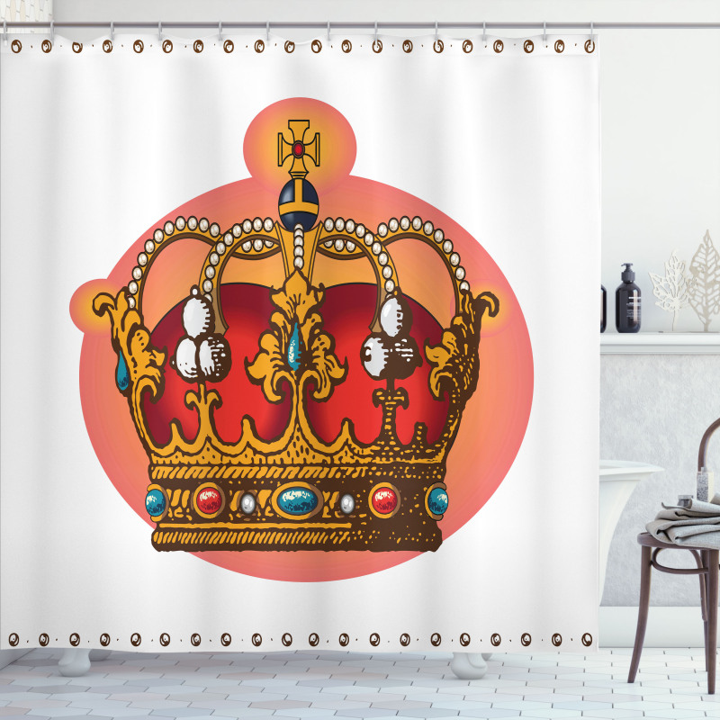 Baroque Crown Coronet Shower Curtain