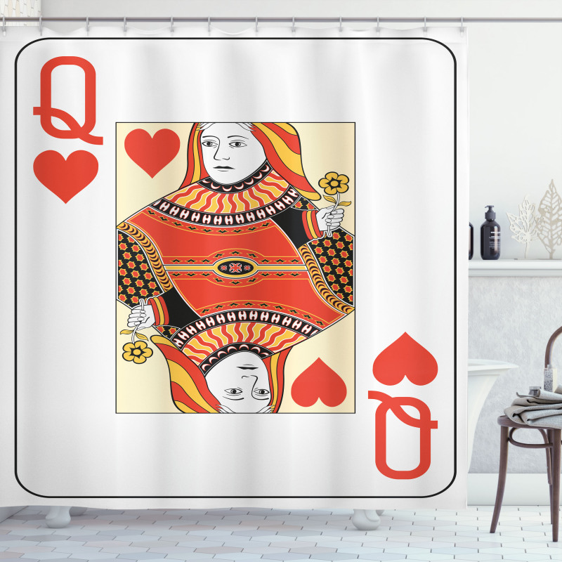 Playing Poker Card Deck Shower Curtain