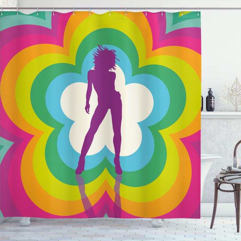 Flower Woman Dance Shower Curtain