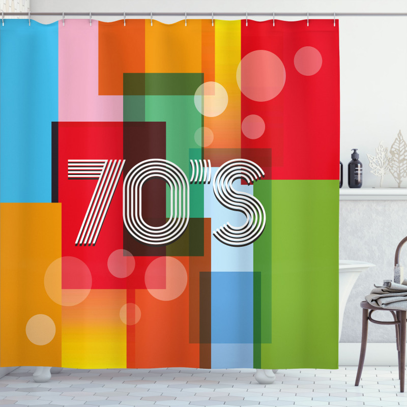 Retro Art Seventies Shower Curtain