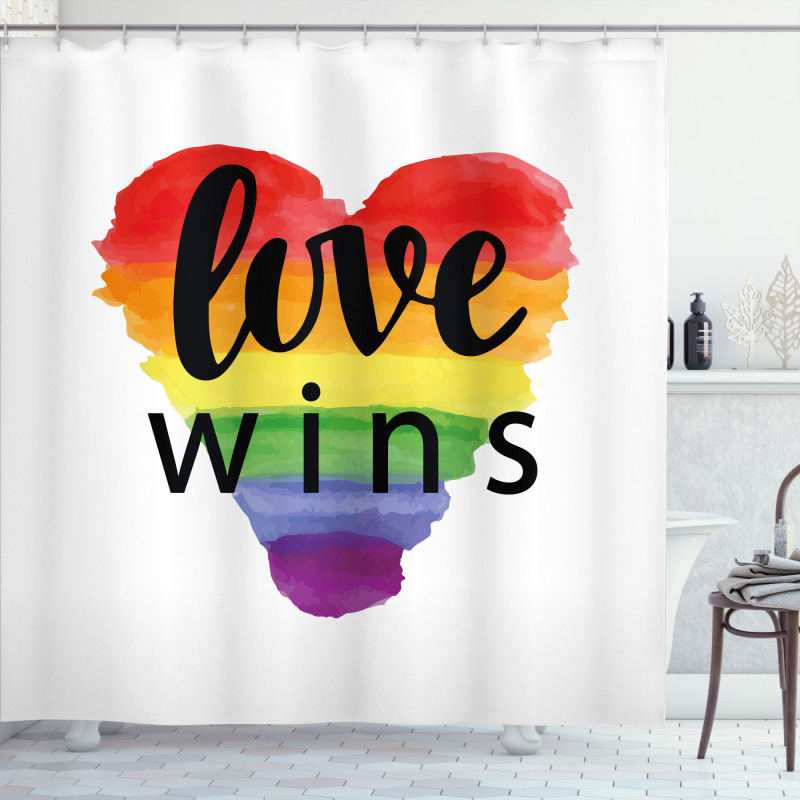 Gay Parade Slogan Shower Curtain