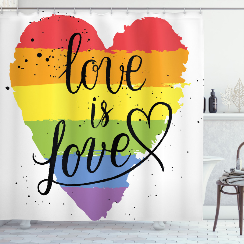 Love is Love Art LGBT Shower Curtain