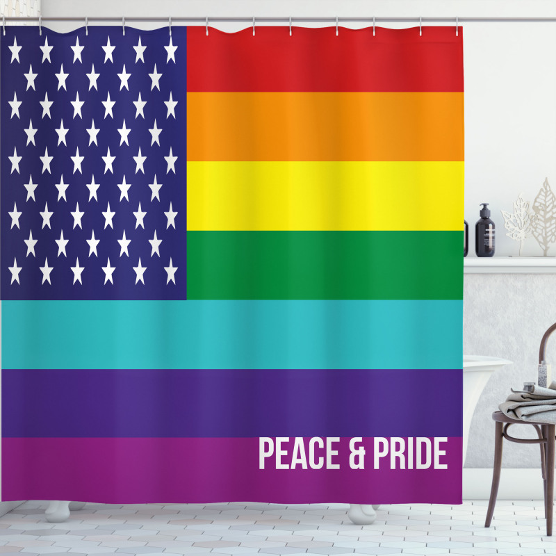 Stars Peace Pride Shower Curtain