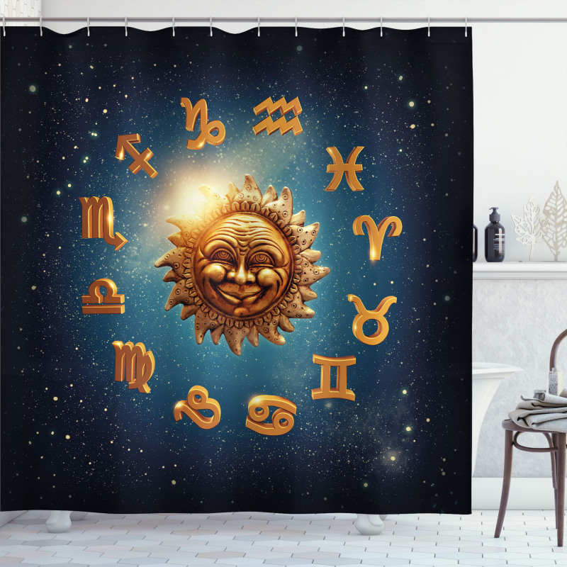 Old Signs on Stardust Shower Curtain