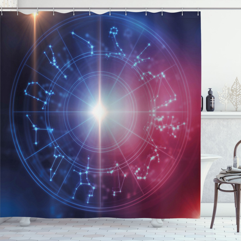 Connected Dots Signs Shower Curtain