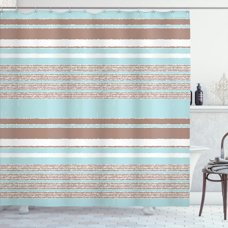 Horizontal Stripes Lines Shower Curtain