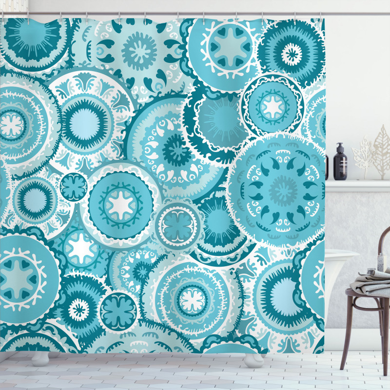 Mandala Round Shower Curtain