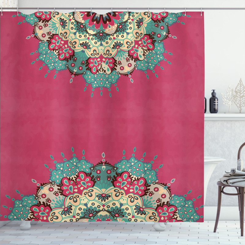 Eastern Boho Floral Shower Curtain