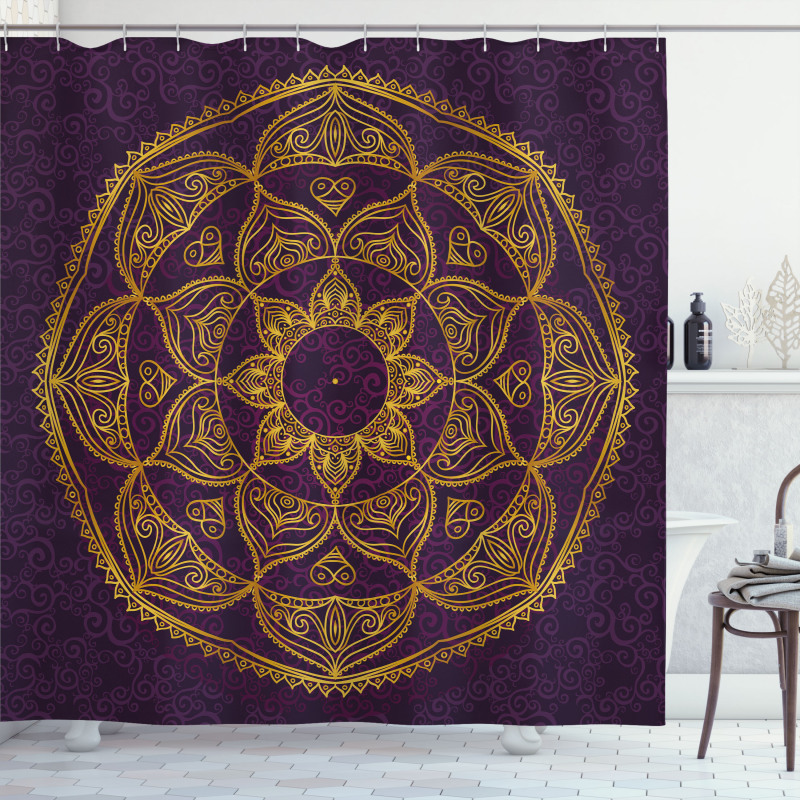 Lace Like Circular Shower Curtain