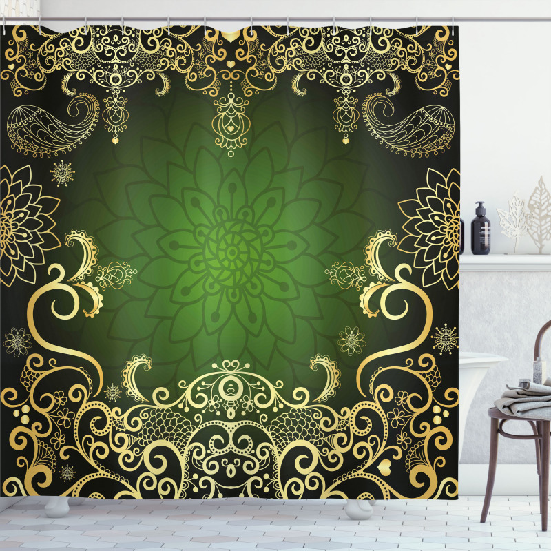 Frame Lotus Shower Curtain