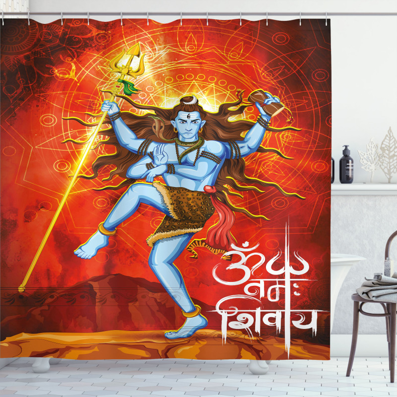 Sacred Vivid Design Shower Curtain