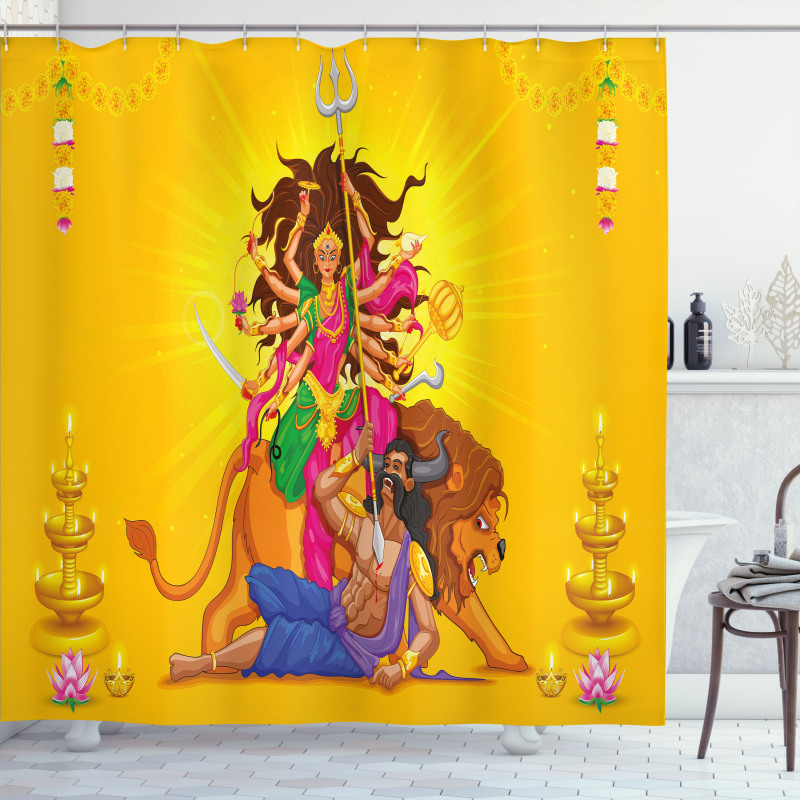 Traditional Celebration Shower Curtain
