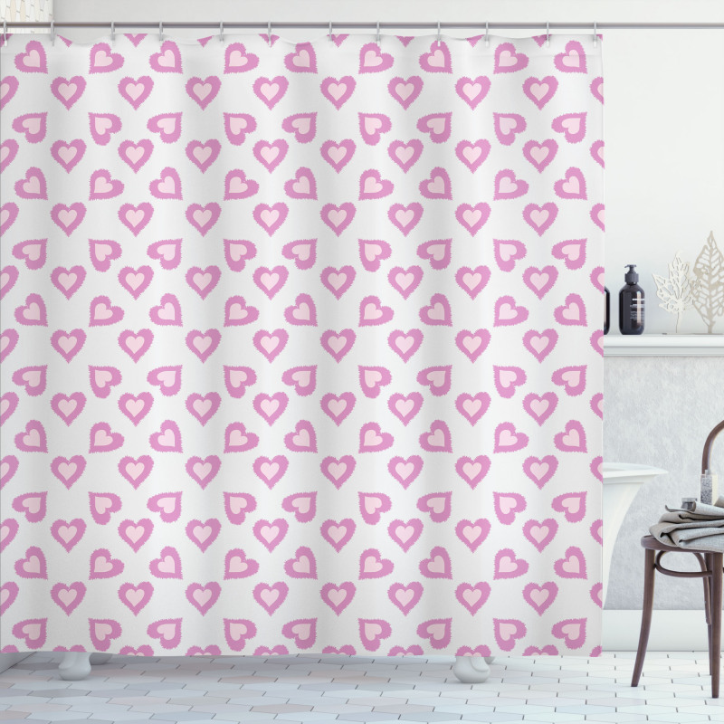 Love Inspired Hearts Shower Curtain