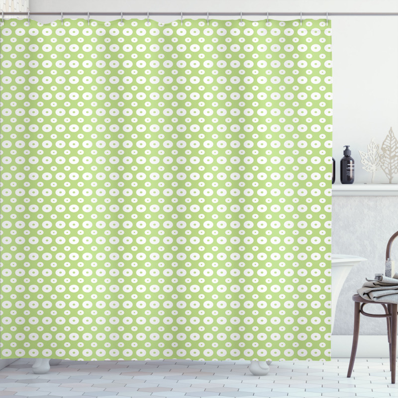 Inner Circles with Dots Shower Curtain