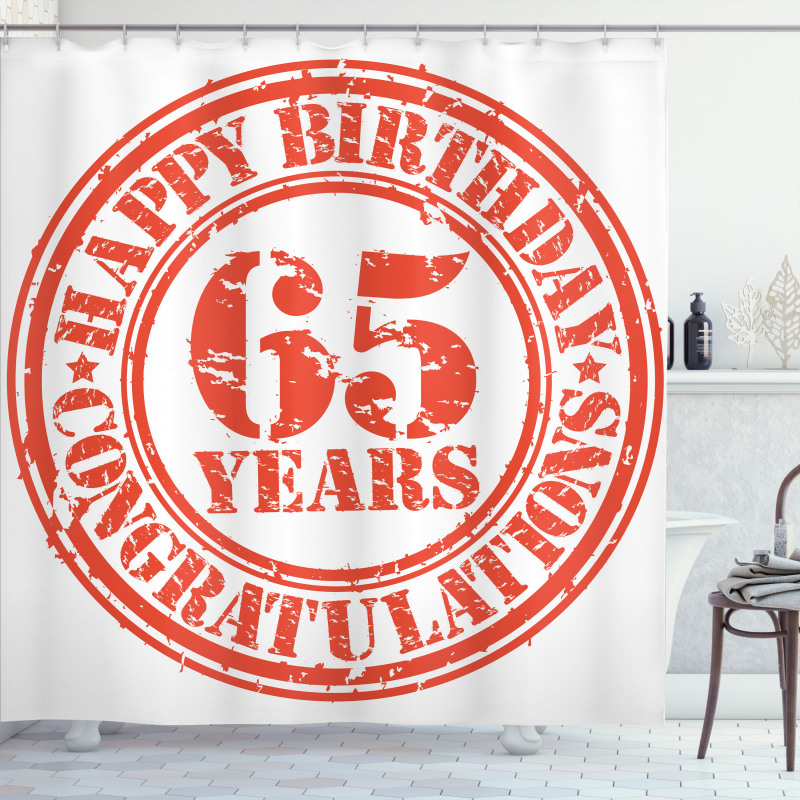 65 Years Shower Curtain