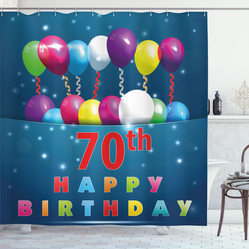 Balloons Party Items Shower Curtain