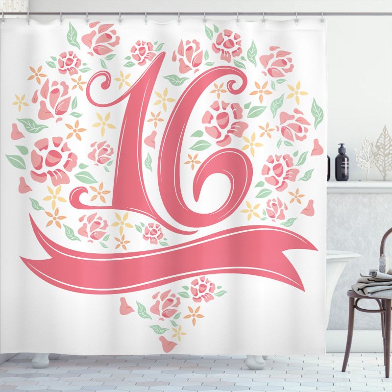 Floral 16 Shower Curtain
