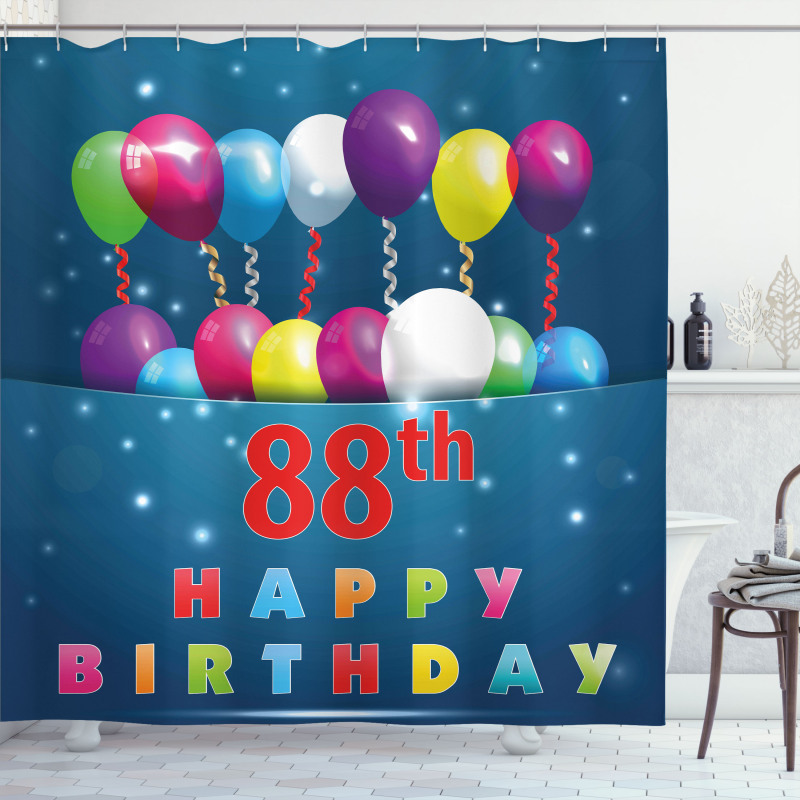 Surprise Balloon Shower Curtain