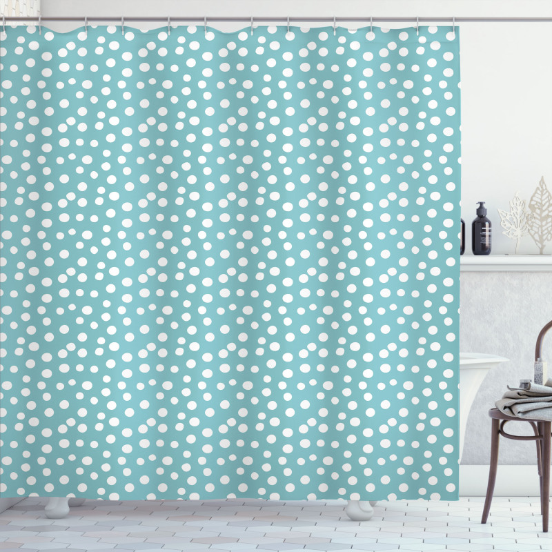Polka Dots Romantic Art Shower Curtain